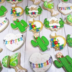 fiesta shower cookies